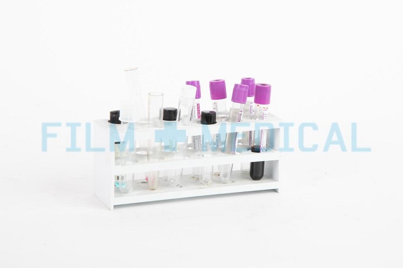 Sample Rack With Test Tubes